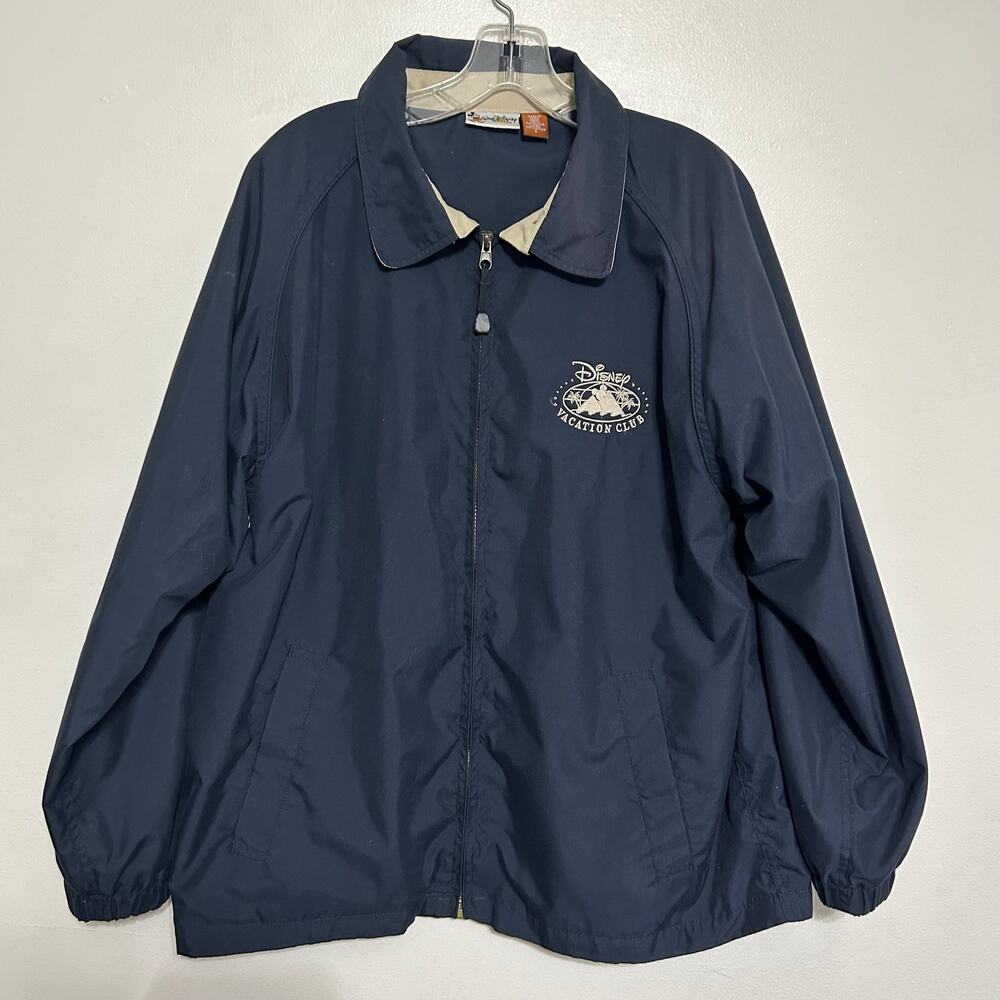 Walt Disney World DVC Men's Small Navy Windbreaker Jacket